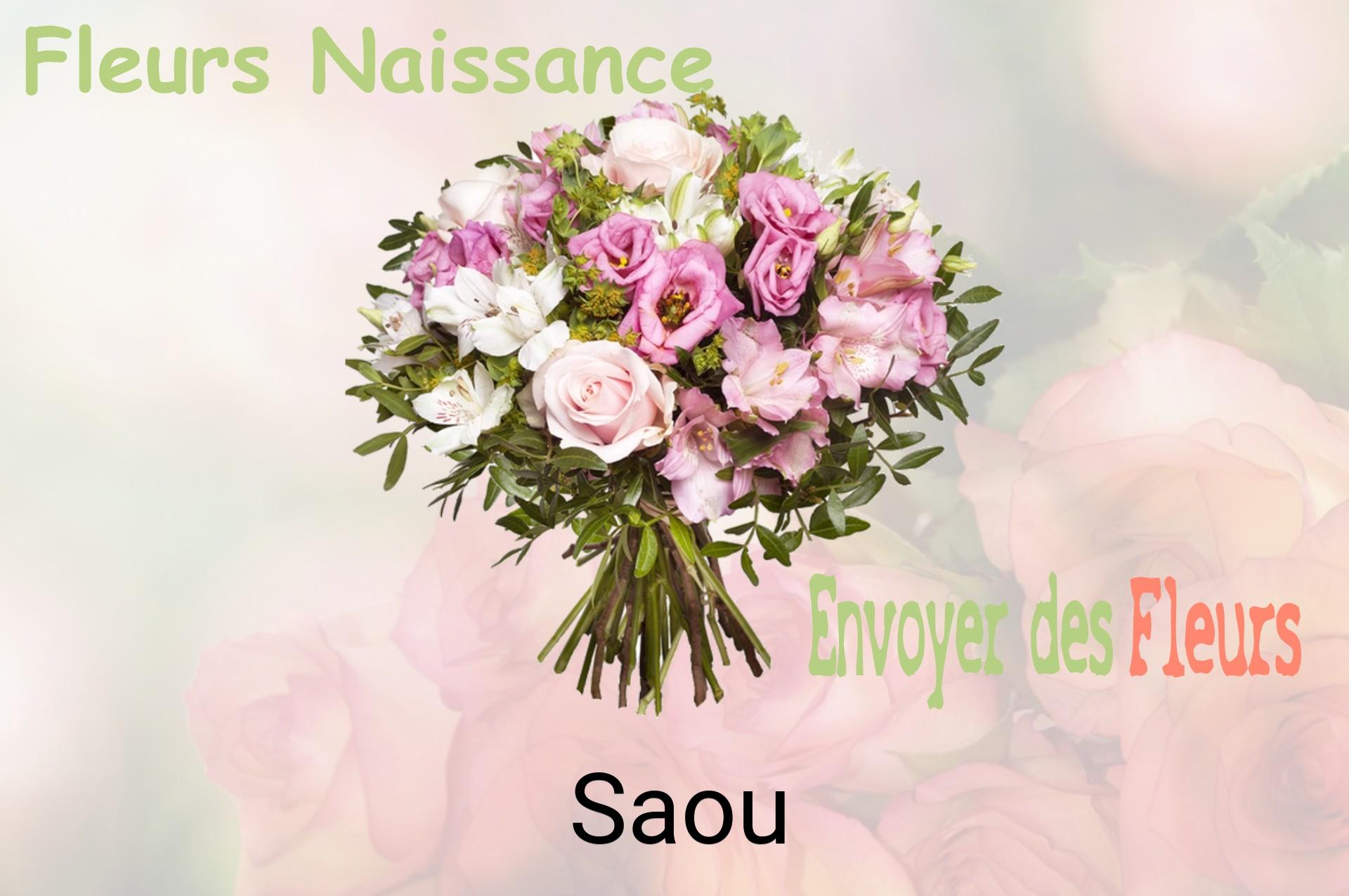 Bouquet de fleurs de naissance livré à Saou
